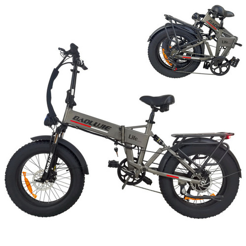 BAOLUJIE - vélo électrique pliable BAOLUJIE D5 1000W 48V 12AH 35KM/H-gris BAOLUJIE  - Mobilité électrique