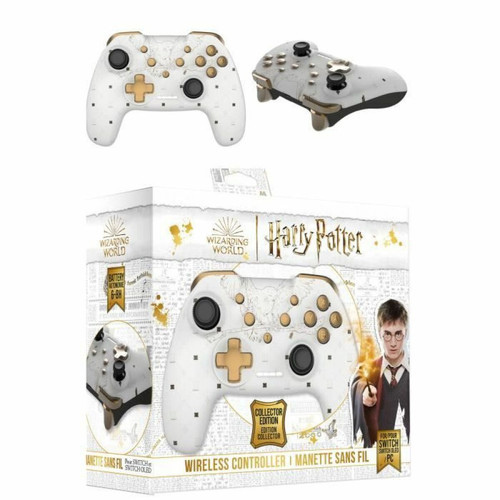 Manettes Switch Freaks And Geeks Manette SWITCH Bluetooth Harry Potter Blanche Hedwige Nintendo Switch