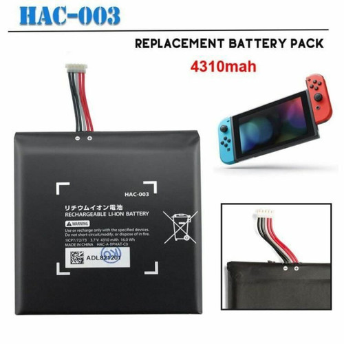 Accessoire Switch marque generique Batterie de remplacement pour Nintendo Nitend, 4310mAh, haute capacité, HAC-003, pour Console de jeu [DAD40B0]