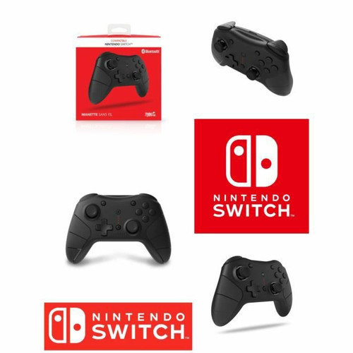 marque generique - Manette Bluetooth Nintendo Switch BT Noire – Bluetooth Controller Black Switch pas cher marque generique  - Manettes Switch