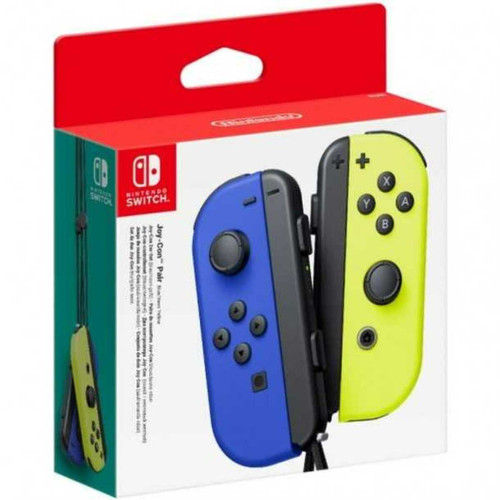 Nintendo - Paire de manettes Nintendo Switch Joy Con Bleu et Jaune Néon Nintendo - Manette Jeux Vidéo