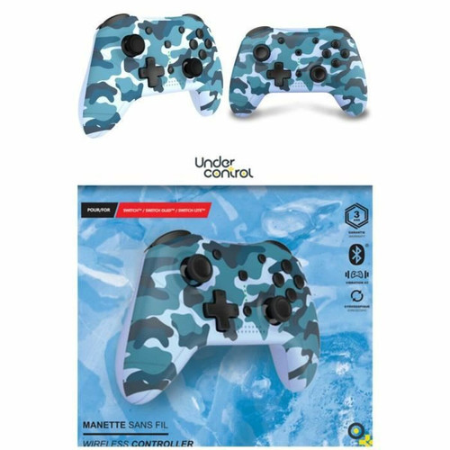 Manettes Switch Under Control Manette SWITCH SANS FIL Bluetooth Camouflage bleue NAVY pour Nintendo SWITCH