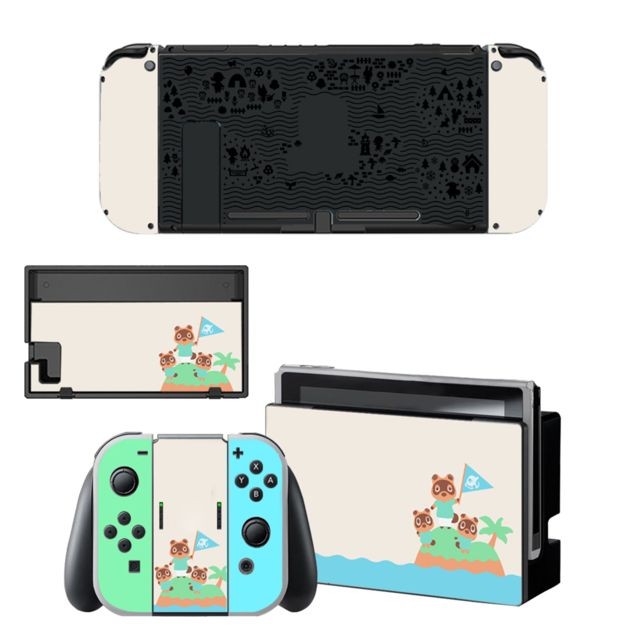 Accessoire Switch marque generique Écran en vinyle Peau Animal Crossing NOUVEAUX Horizons Autocollants pour Nintendo Switch NS Console Contrôleur Support de Stand Accessoires