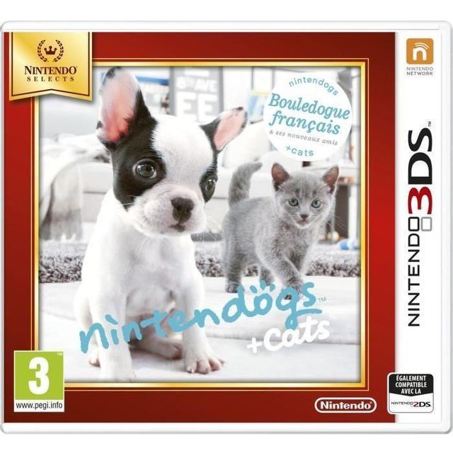 Jeux 3DS Nintendo 3DS Select - Nintendogs + cats Bouledogue Français & ses nouveaux amis