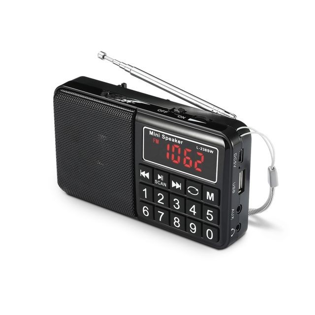 Mini poste Radio FM de poche avec USB, Micro SD et Bluetooth TAR