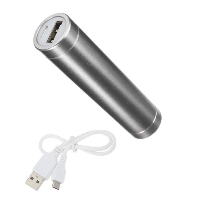 Autres accessoires PS4 Shot Batterie Chargeur Externe pour Manette Playstation 4 PS4 Universel Power Bank 2600mAh avec Cable USB/Mirco USB (ARGENT)