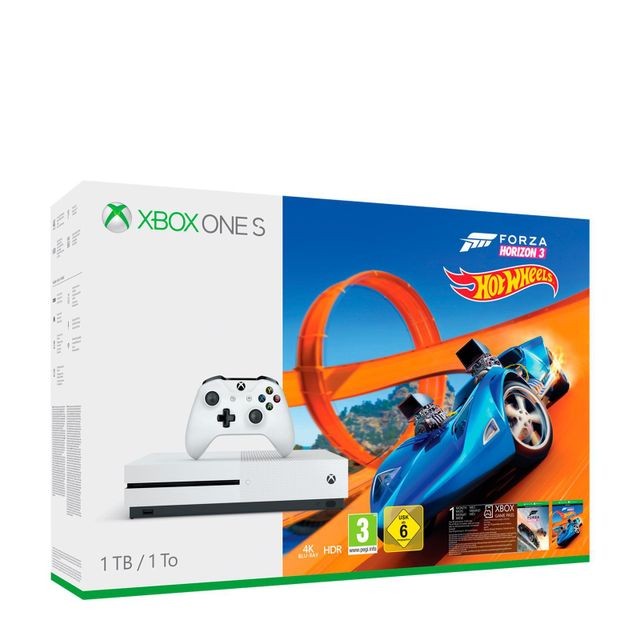 Microsoft - Console Xbox One S - 1 To + Forza Horizon 3 + Hot Wheels - Blanc Microsoft  - Xbox One