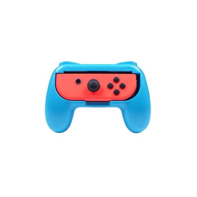 Manettes Switch Subsonic 2 Grips manette pour Joy-Cons Nintendo Switch rouge et bleu fluo