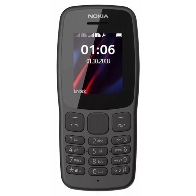 Nokia - Nokia 106 - Double Sim - Noir Nokia  - Smartphone Nokia