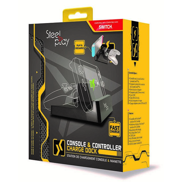 Steelplay - STATION DE RECHARGE CONSOLE & MANETTE (SWITCH) Steelplay - Nintendo Switch Steelplay