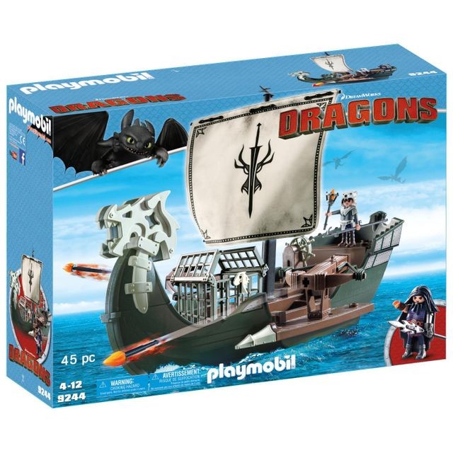 Playmobil Playmobil Playmobil Dragons - Drago et vaisseau d'attaque - 9244